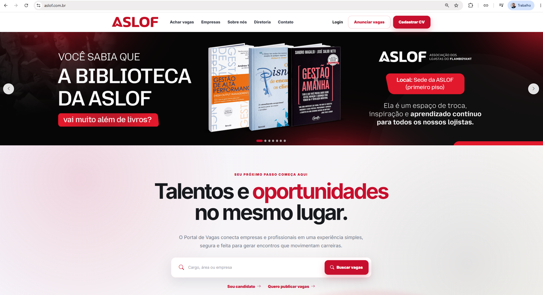 ASLOF · Shopping Flamboyant — Experiência desktop