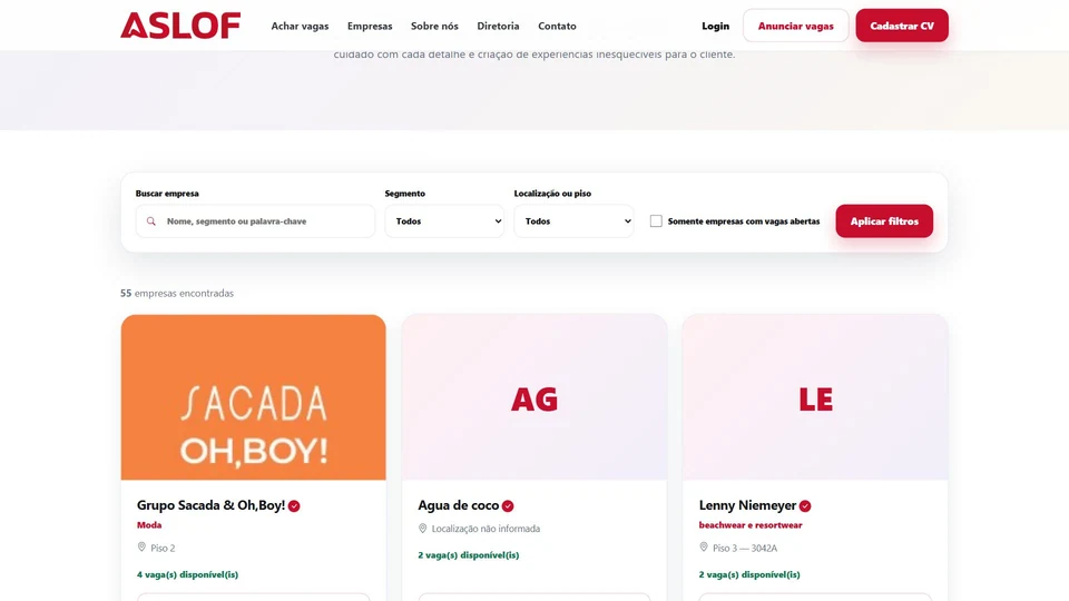 ASLOF — Diretório de empresas · desktop