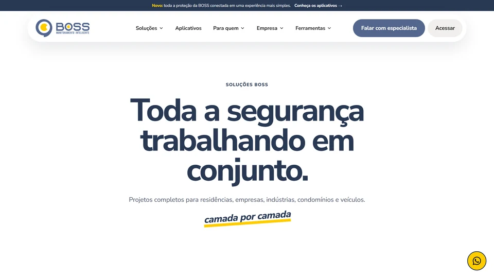 BOSS Monitoramento — Soluções · desktop