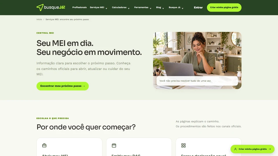 Busque Já — Central do MEI · desktop