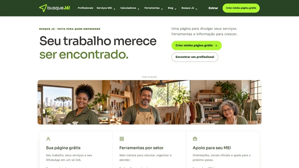Busque Já — Página inicial · desktop