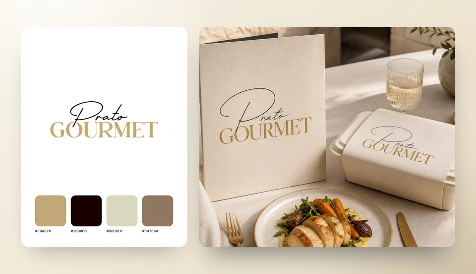 Prato Gourmet · Marca — marca e aplicação