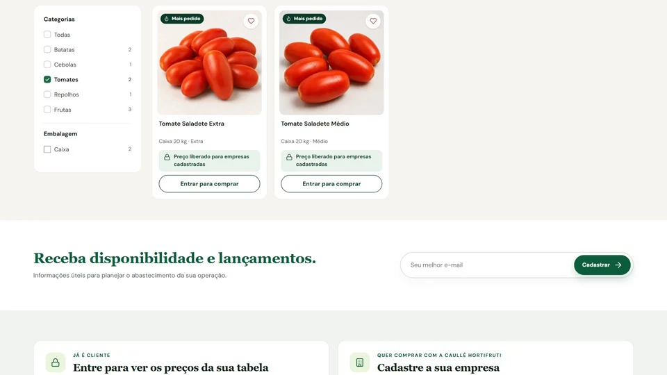 Caullê Hortifruti — Categoria Tomates · desktop