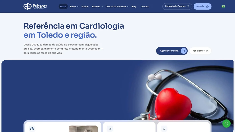 Clínica Pulsares — Página inicial · desktop
