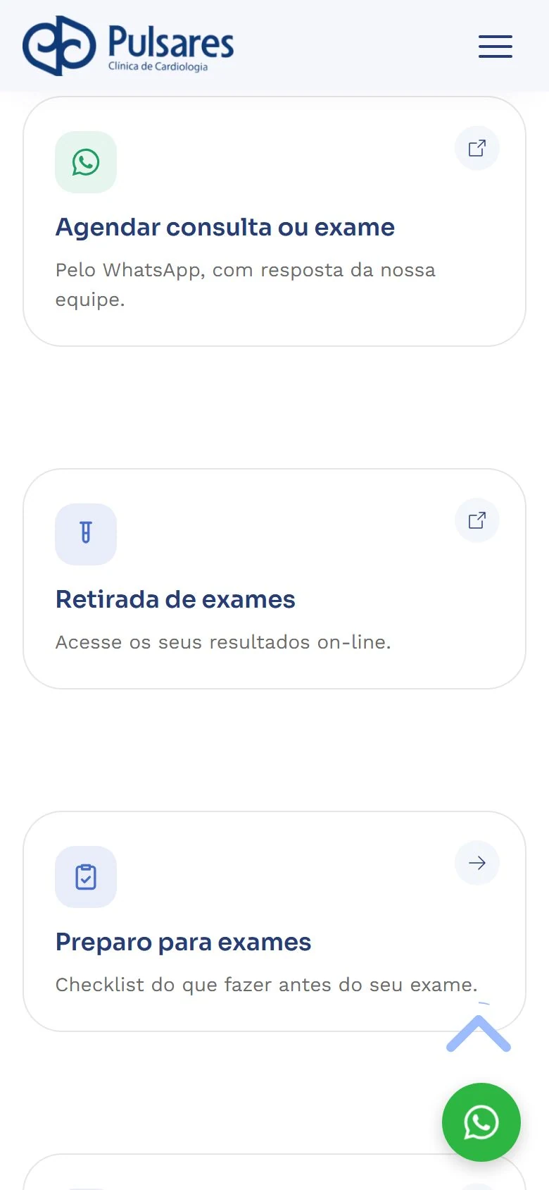Clínica Pulsares — Central do Paciente · mobile