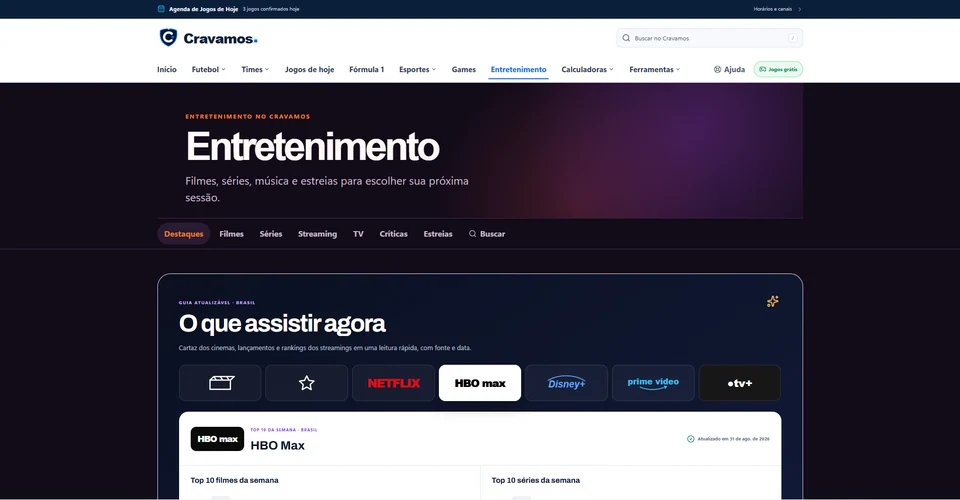 Portal Cravamos — Editoria de entretenimento
