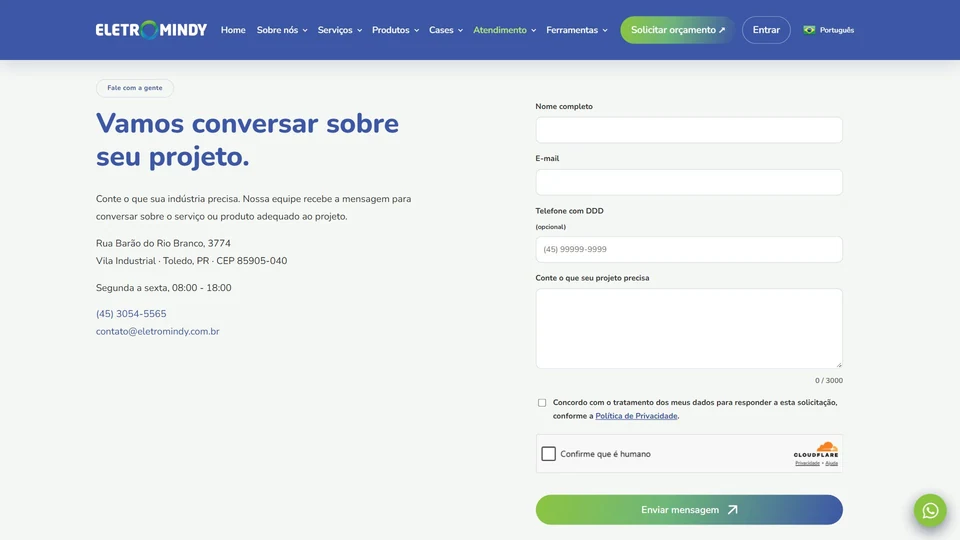 Eletromindy — Contato · desktop