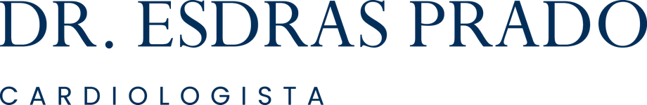 Dr. Esdras Prado · Marca — versão horizontal em azul