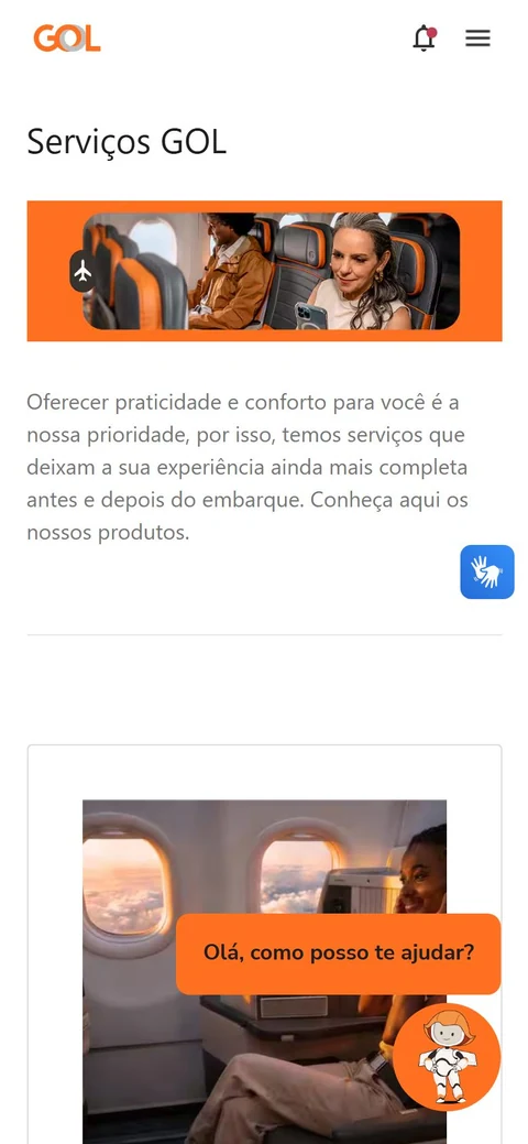 GOL Linhas Aéreas — Serviços GOL · mobile