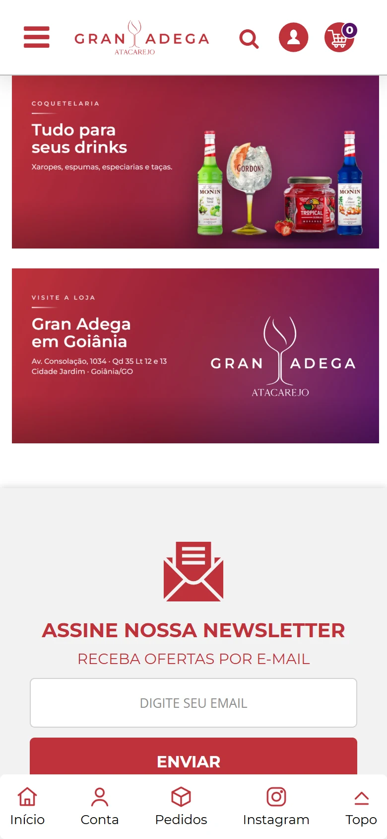 Gran Adega — Vitrines · mobile