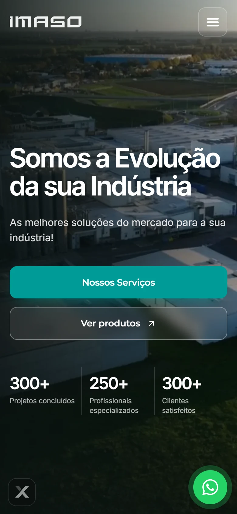 IMASO — página inicial no celular