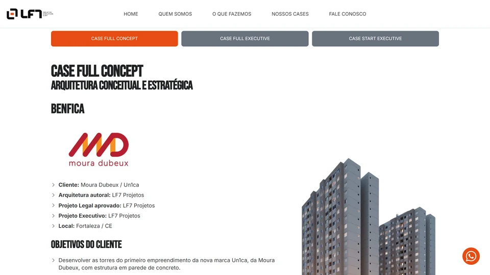 LF7 Projetos — Cases · desktop