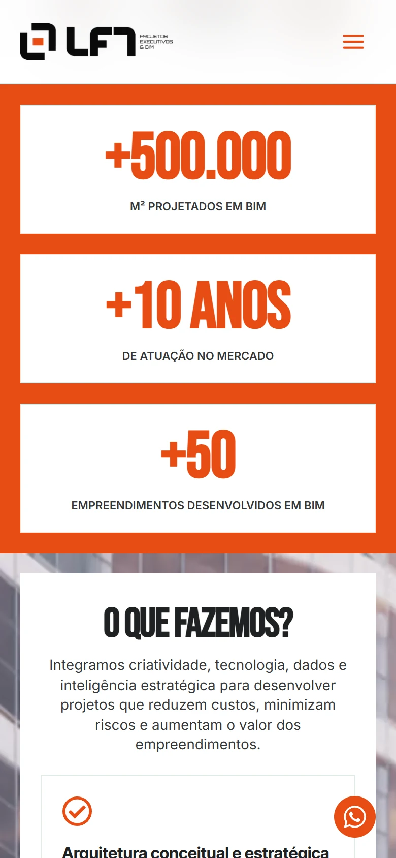 LF7 Projetos — Números · mobile