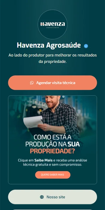 Link page for Havenza Agrosaúde