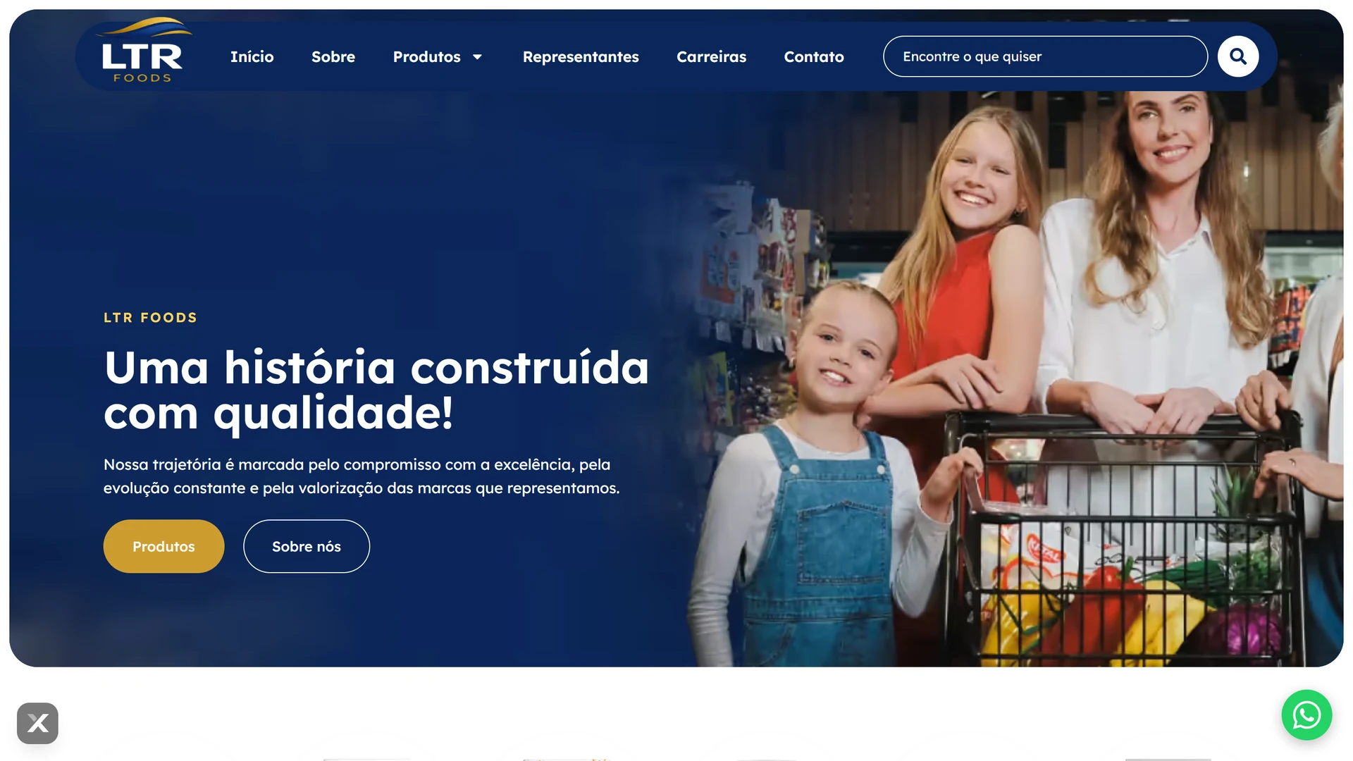 LTR Foods — página inicial no computador