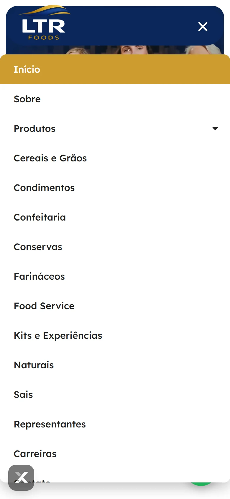 LTR Foods — Menu · mobile