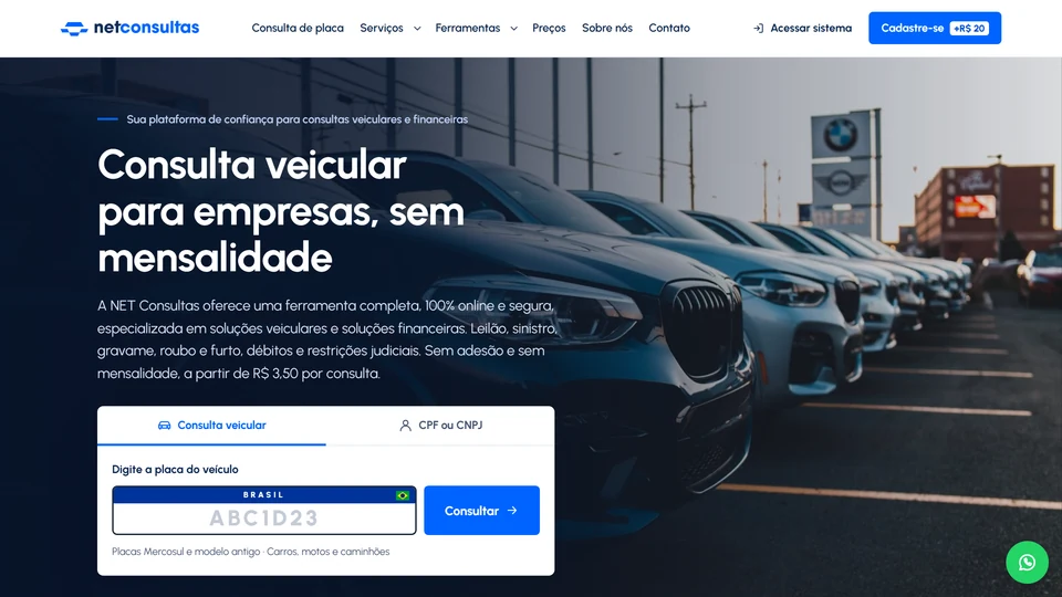 Net Consultas — Página inicial · desktop