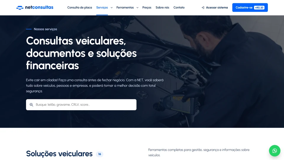 Net Consultas — Serviços · desktop