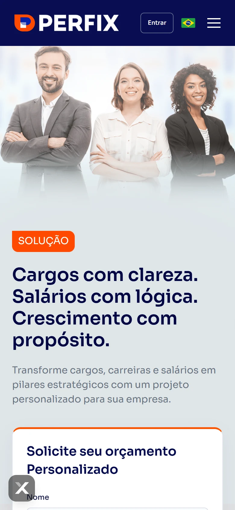 Perfix Consultoria — Plano de cargos e salários · mobile
