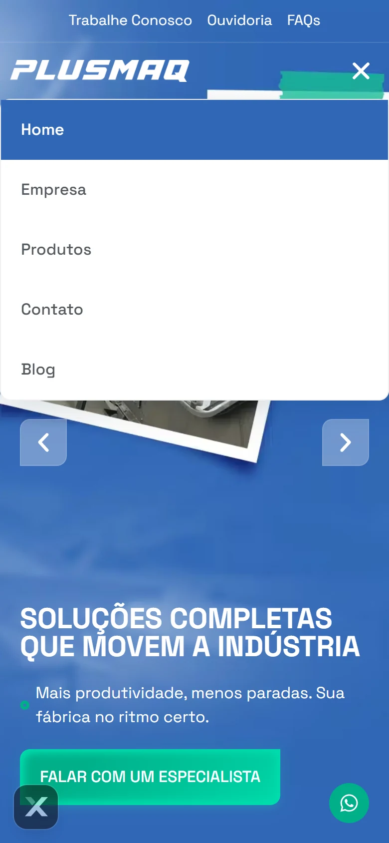 Plusmaq — Menu · mobile