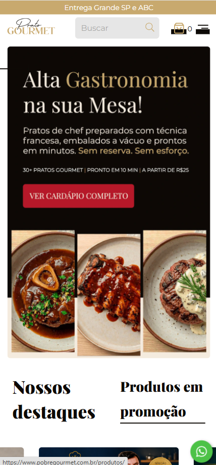 Prato Gourmet — Página inicial