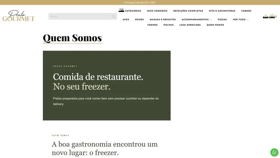Prato Gourmet — Quem Somos · desktop