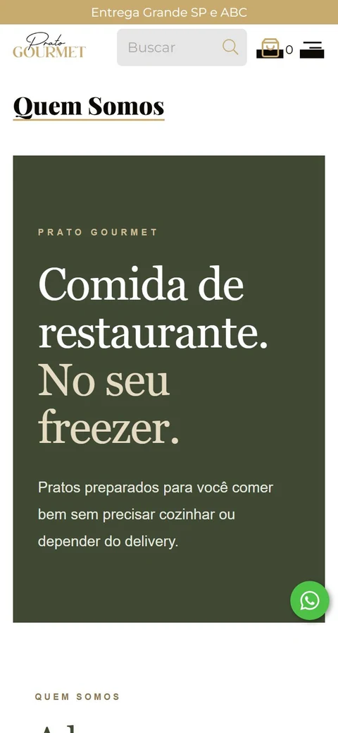 Prato Gourmet — Quem Somos · mobile