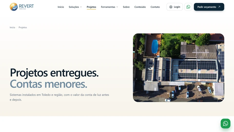 Revert Energia Solar — Projetos entregues · desktop