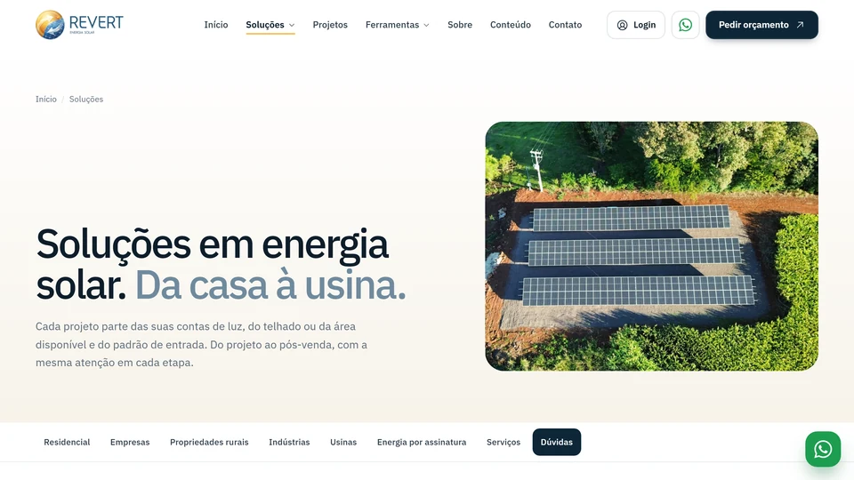 Revert Energia Solar — Soluções · desktop