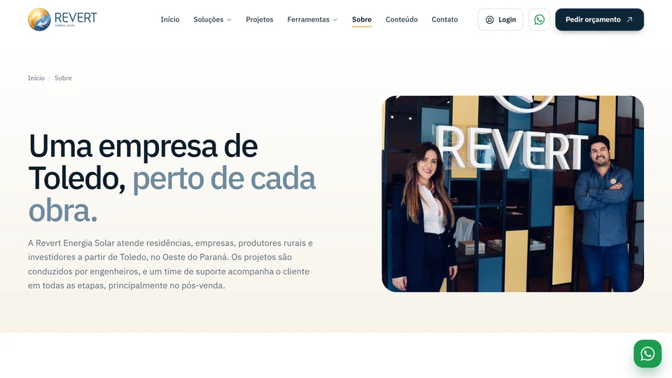 Revert Energia Solar — Sobre a Revert · desktop