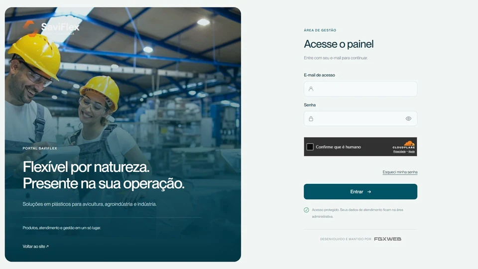 SaviFlex — Acesso da equipe · desktop