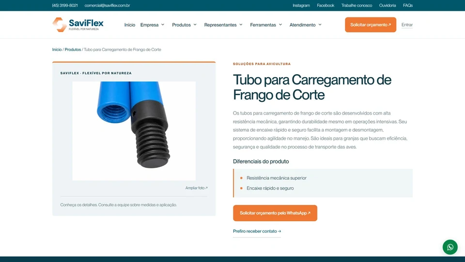 SaviFlex — Página de produto · desktop