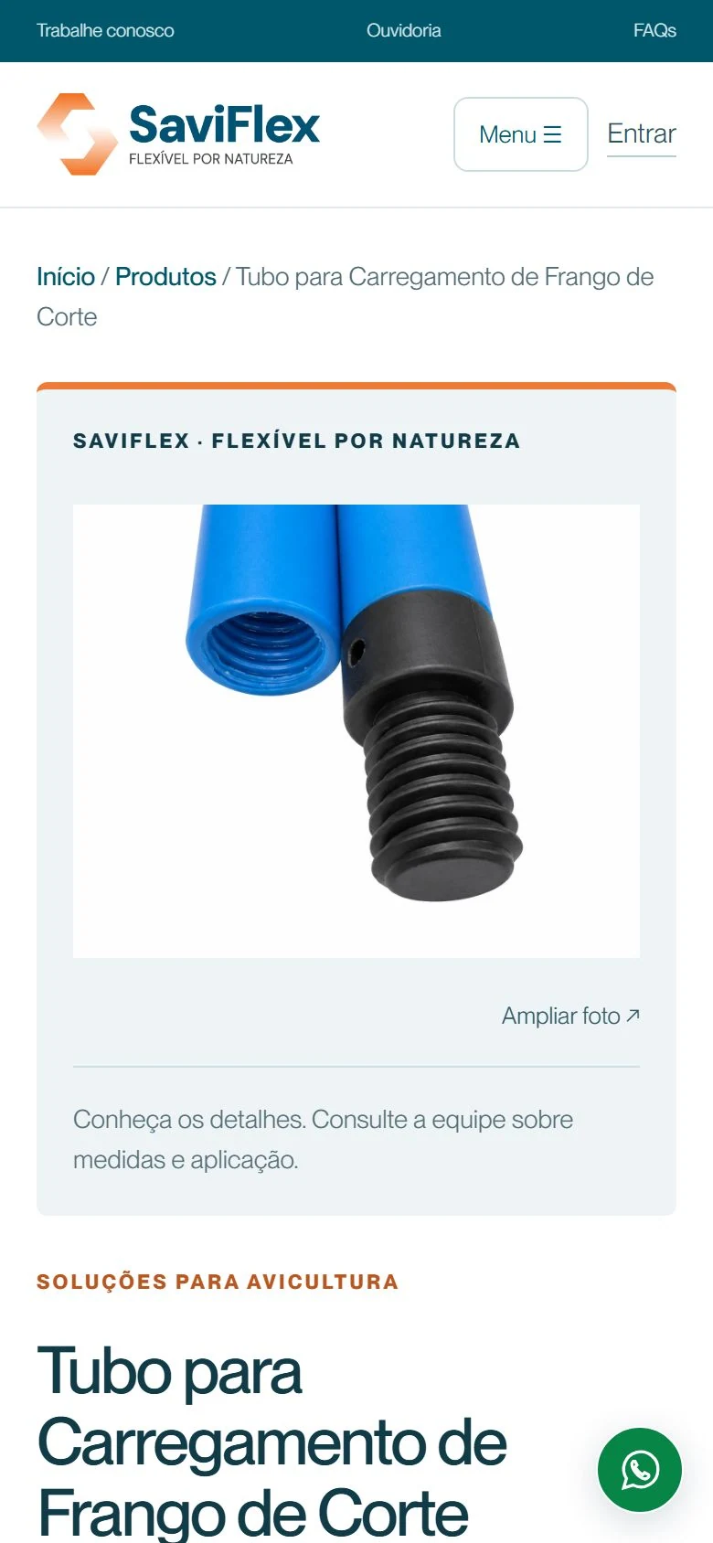 SaviFlex — Página de produto · mobile