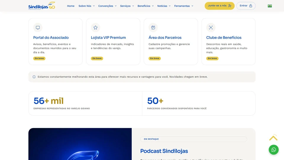 Sindilojas GO — Área do Associado · desktop