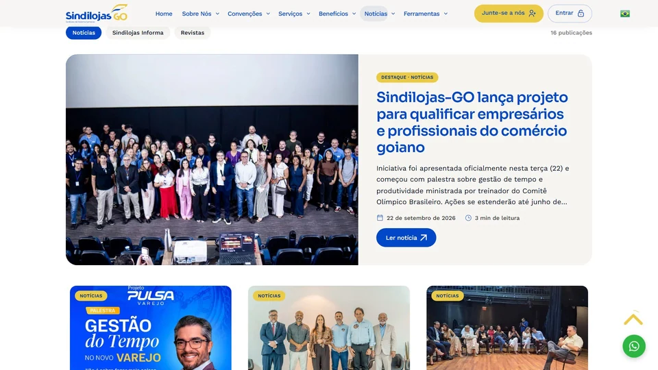 Sindilojas GO — Notícias e revista · desktop