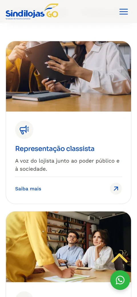Sindilojas GO — Serviços · mobile