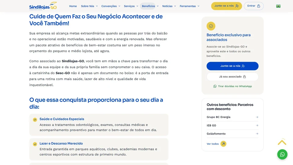 Sindilojas GO — Benefício Sesc GO · desktop