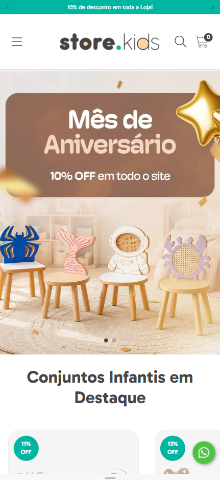 Store Kids — Página inicial