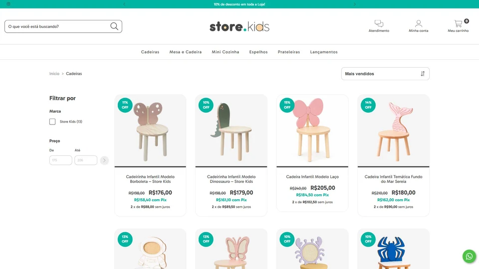 Store Kids — Categoria Cadeiras · desktop