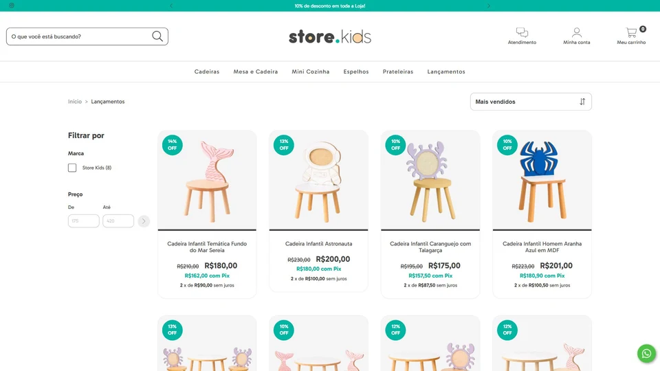 Store Kids — Lançamentos · desktop