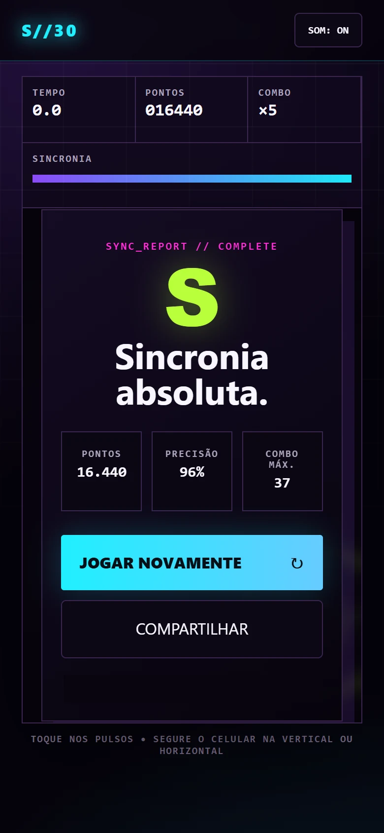 SYNC30 — Resultado · mobile
