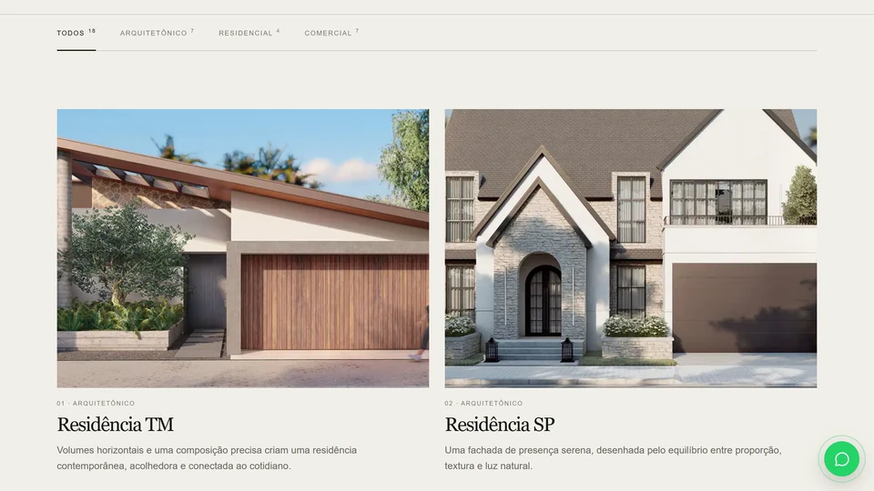 Vincenzzi Arquitetura — Portfólio · desktop