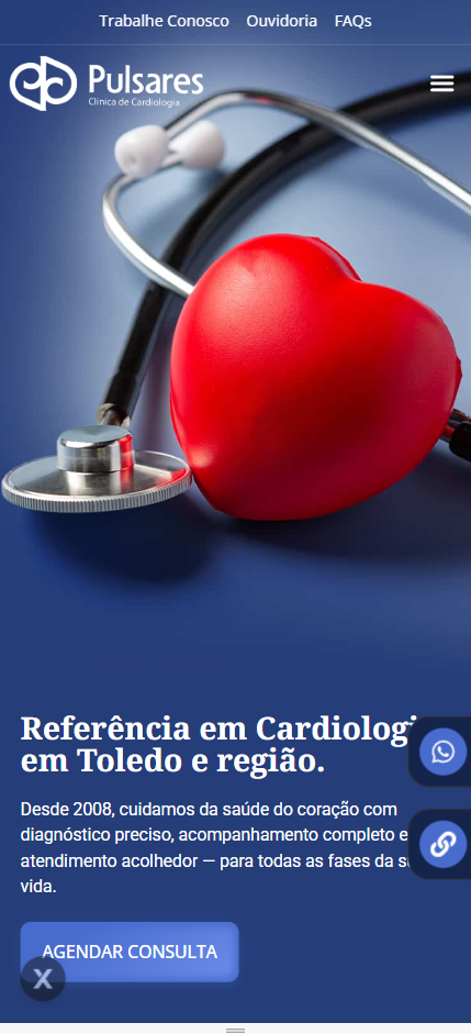 Clínica Pulsares — versão mobile